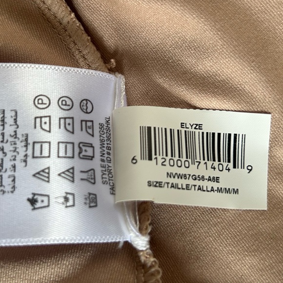 BCBGMaxAzria NWT White Cream Elyze Eyelet Lace Color Blocked A-Line Dress Size M - Picture 9 of 9